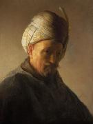REMBRANDT Harmenszoon van Rijn Old man with turban Sweden oil painting artist